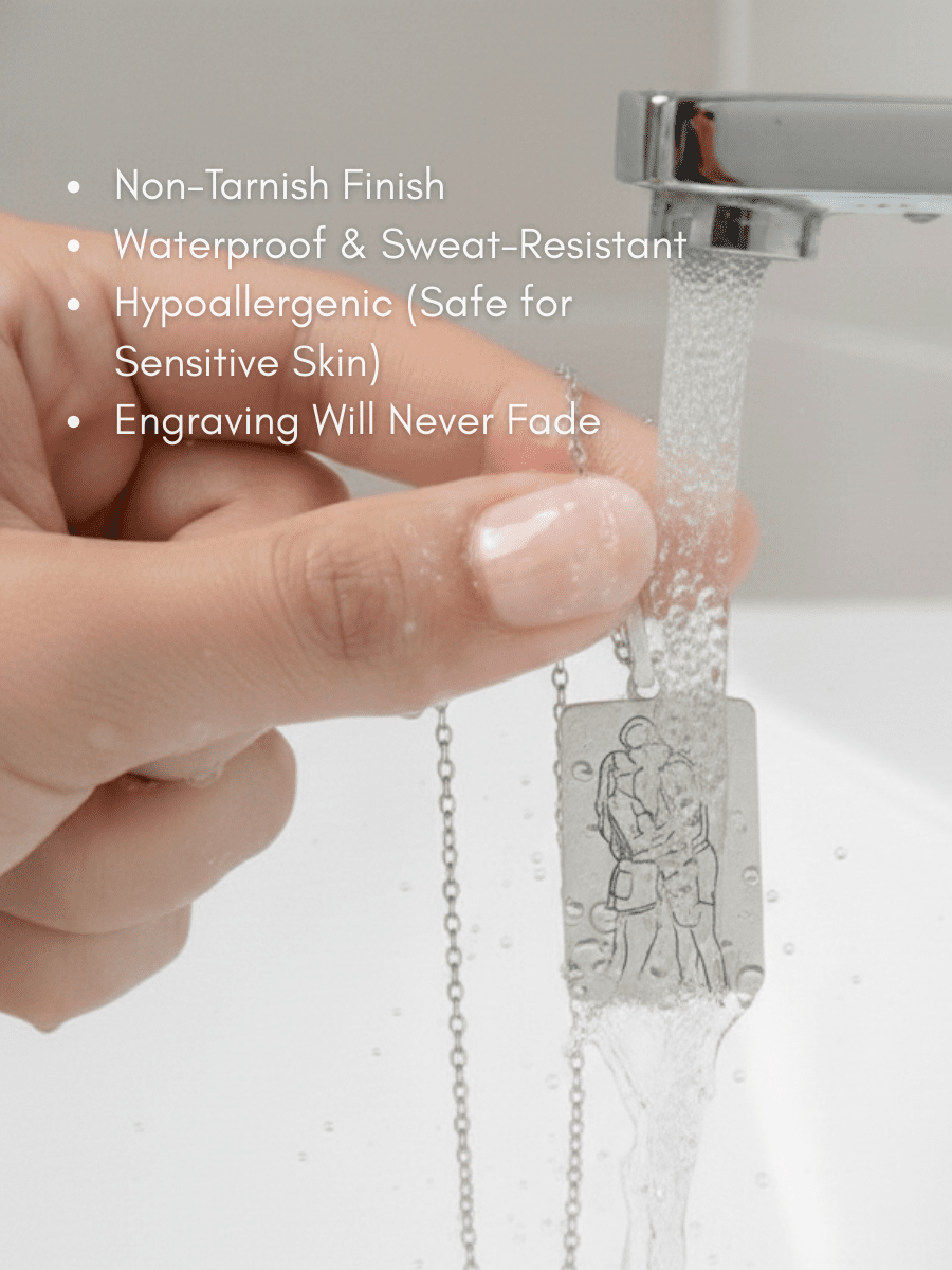 Soulmate Custom Engraved Photo Tag Necklace