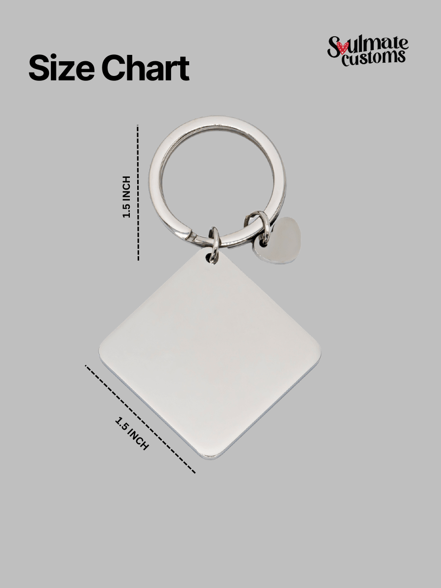 Pet Photo Engraved Keychain