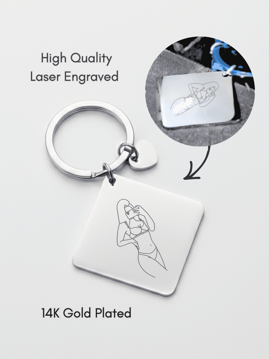 Spicy Custom Engraved Photo Keychain