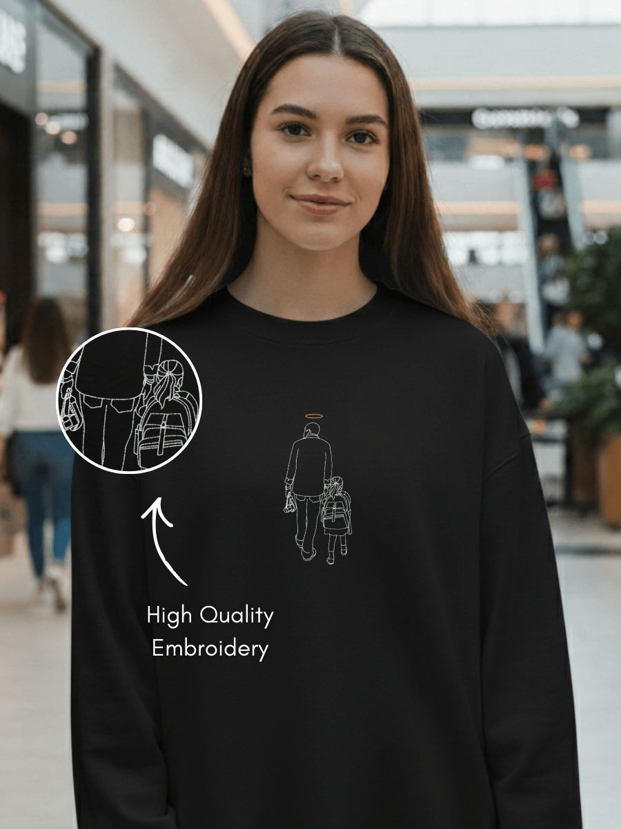 Memorial Custom Embroidered Photo Sweatshirt