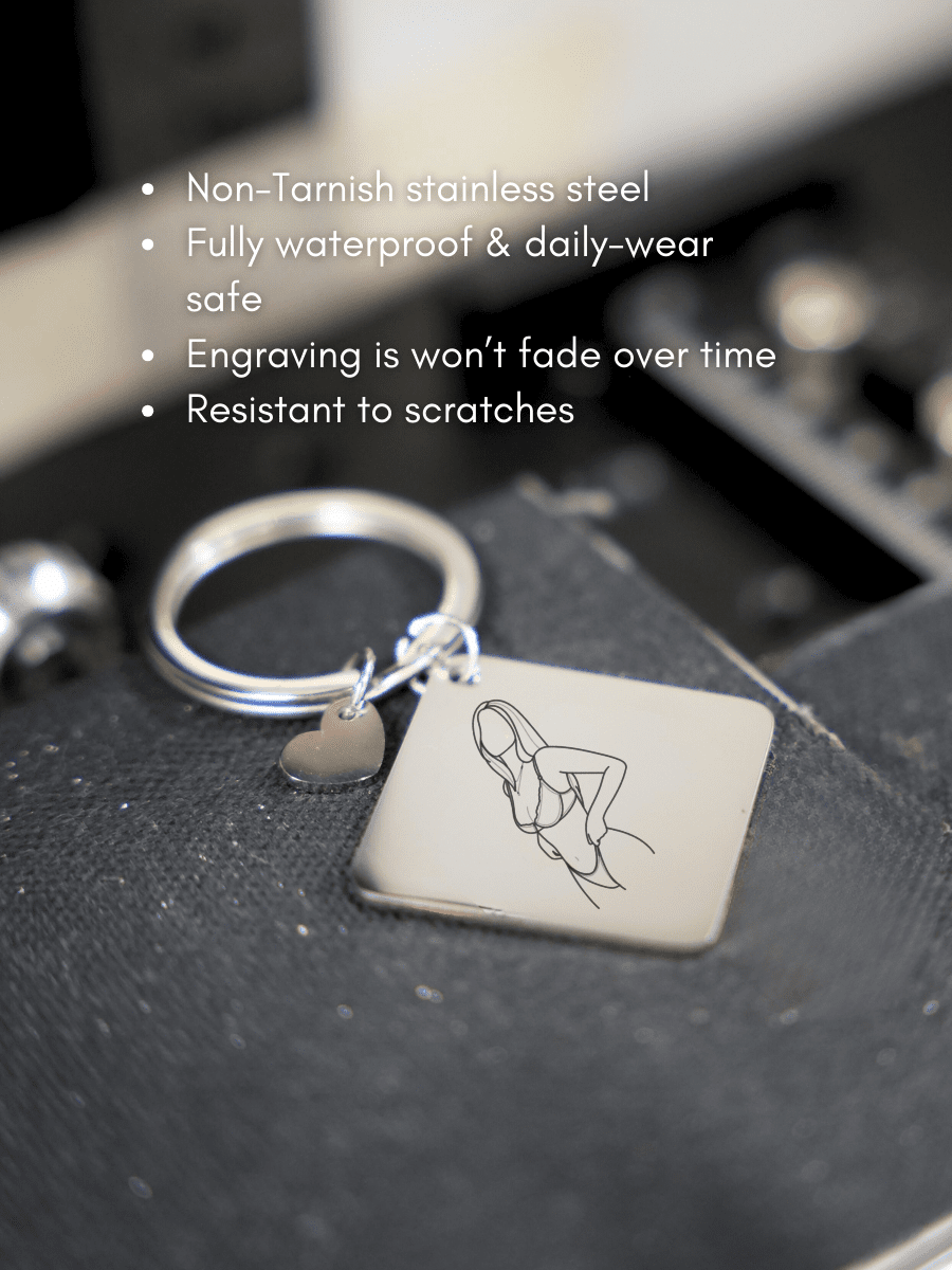 Spicy Custom Engraved Photo Keychain