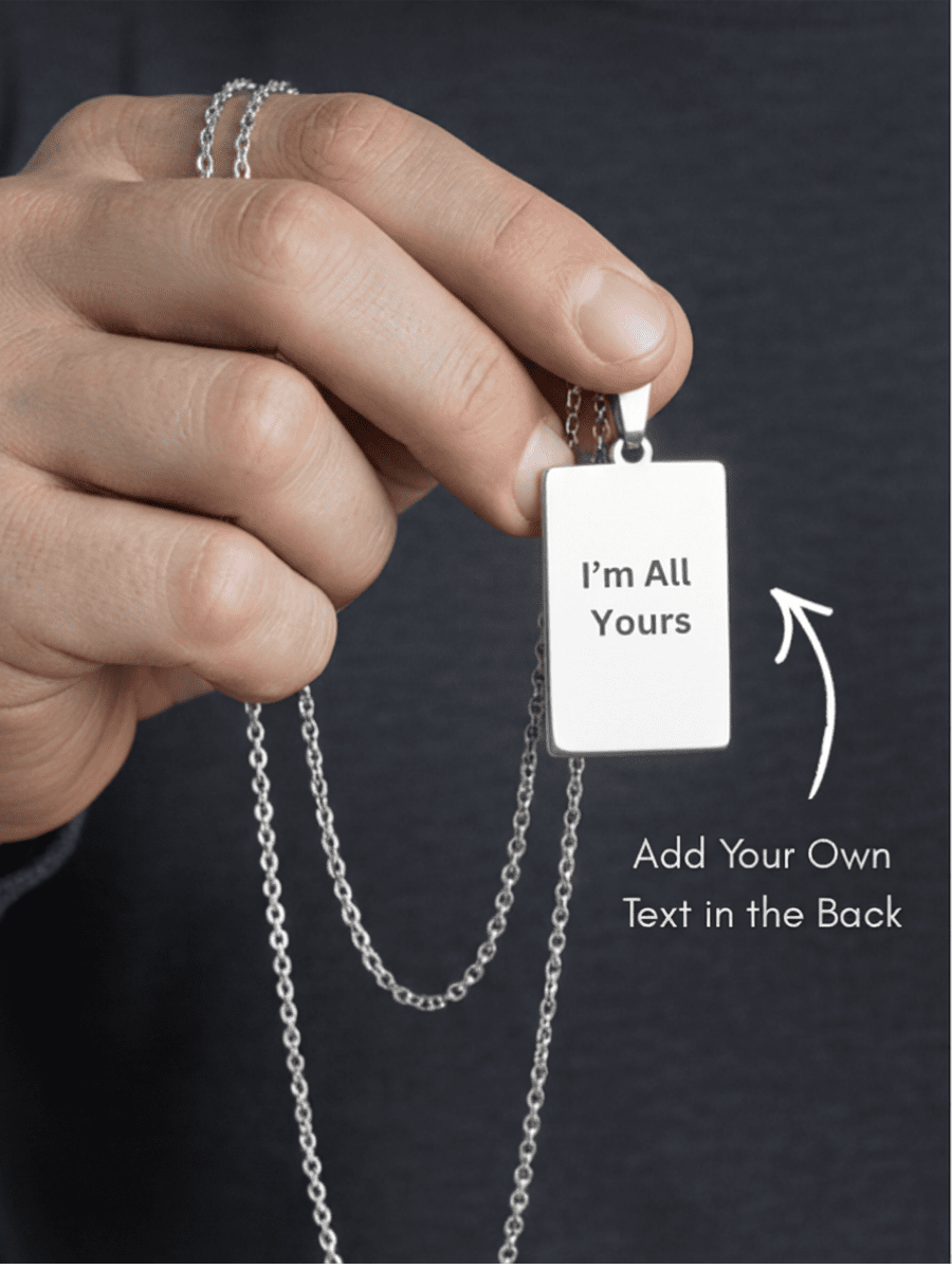 Spicy Custom Engraved Photo Tag Necklace