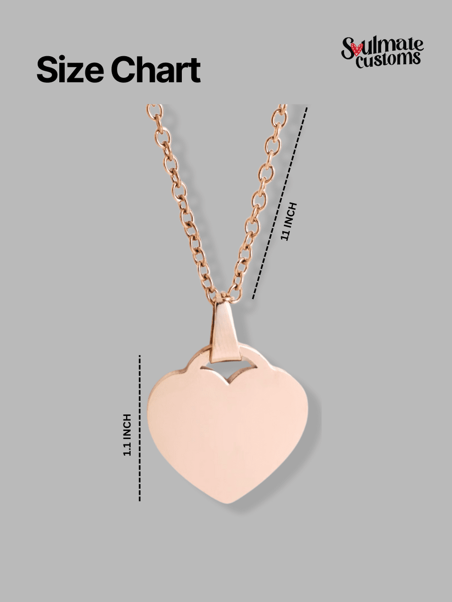 Soulmate Custom Engraved Photo Heart Necklace