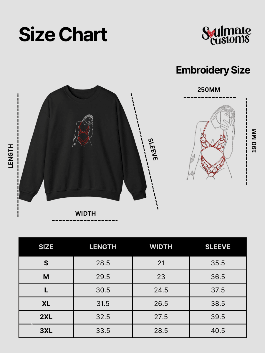 Spicy Custom Embroidered Photo Sweatshirt