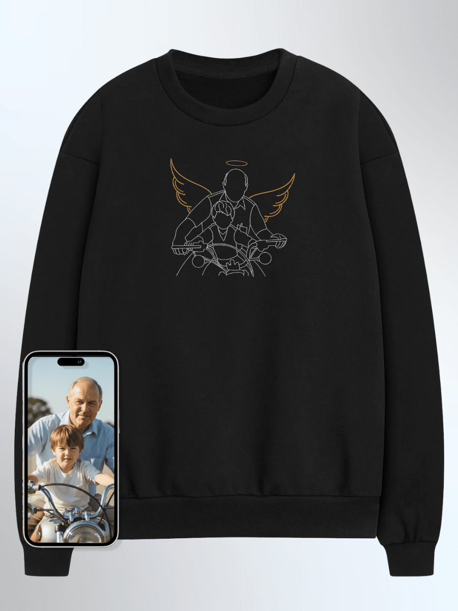Memorial Custom Embroidered Photo Sweatshirt