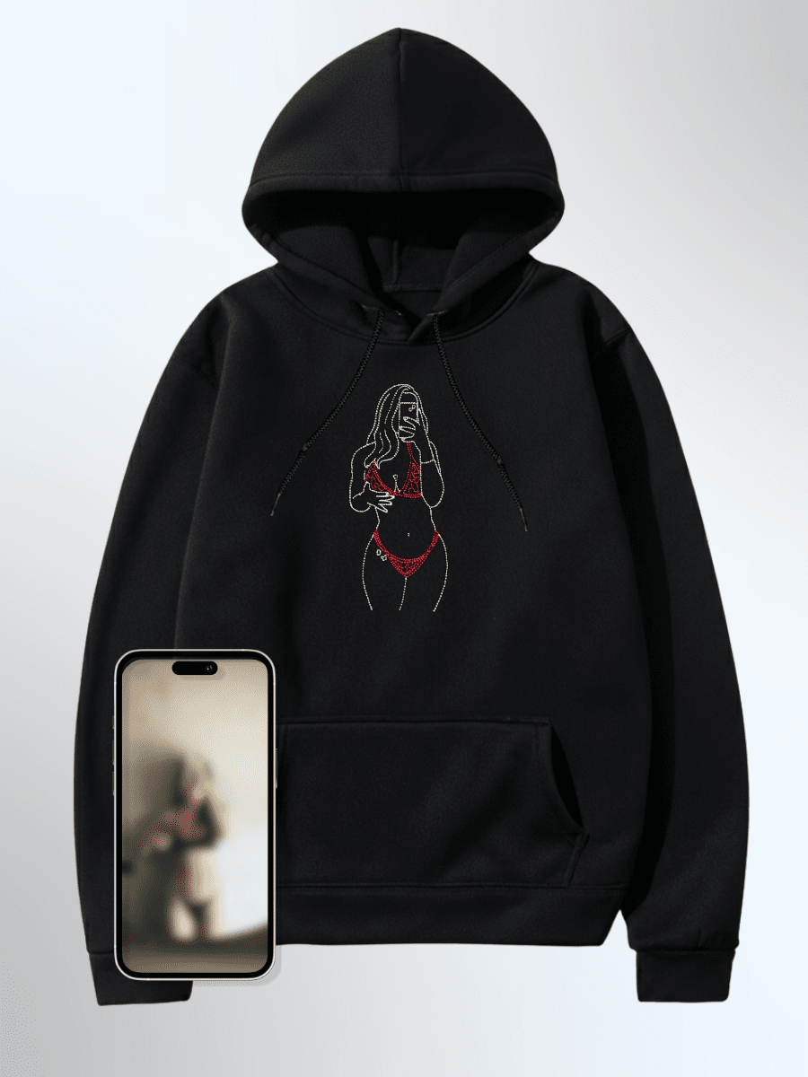 Spicy Custom Embroidered Photo Hoodie