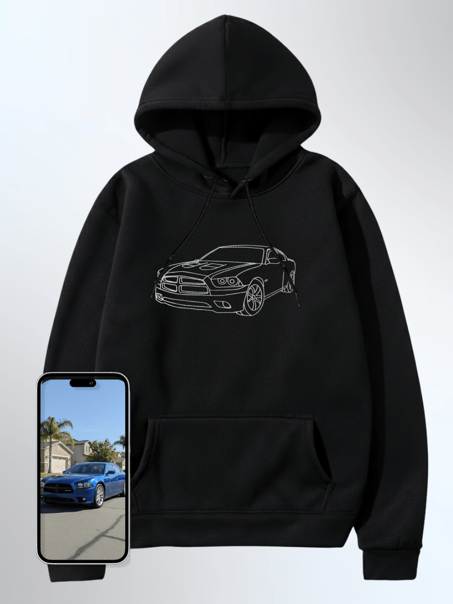 Automobile Custom Embroidered Photo Hoodie