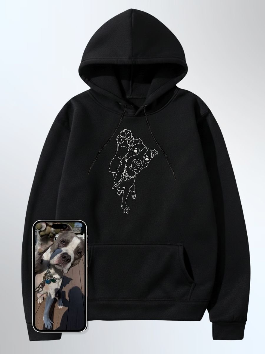 Pet Custom Embroidered Photo Hoodie