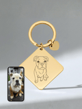 Pet Photo Engraved Keychain