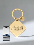 Automobile Custom Engraved Photo Keychain