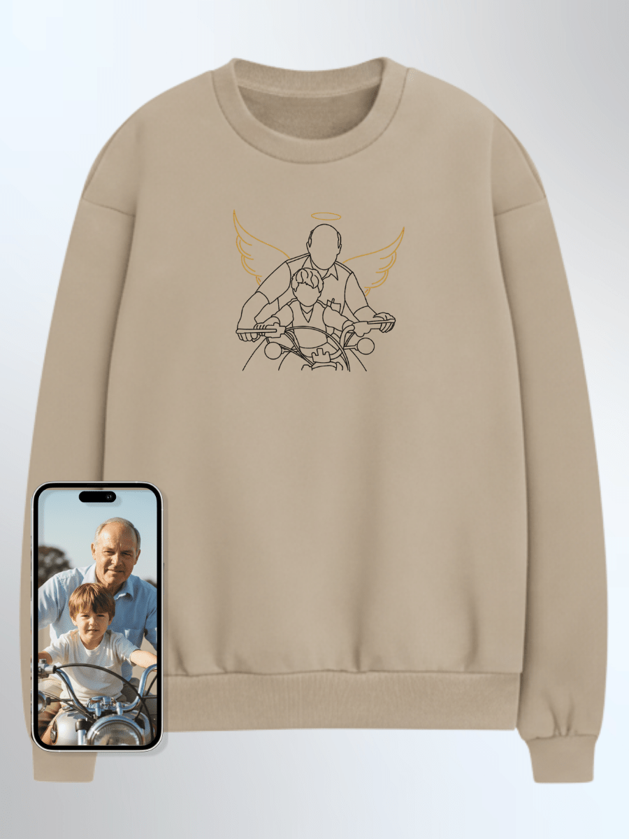 Memorial Custom Embroidered Photo Sweatshirt
