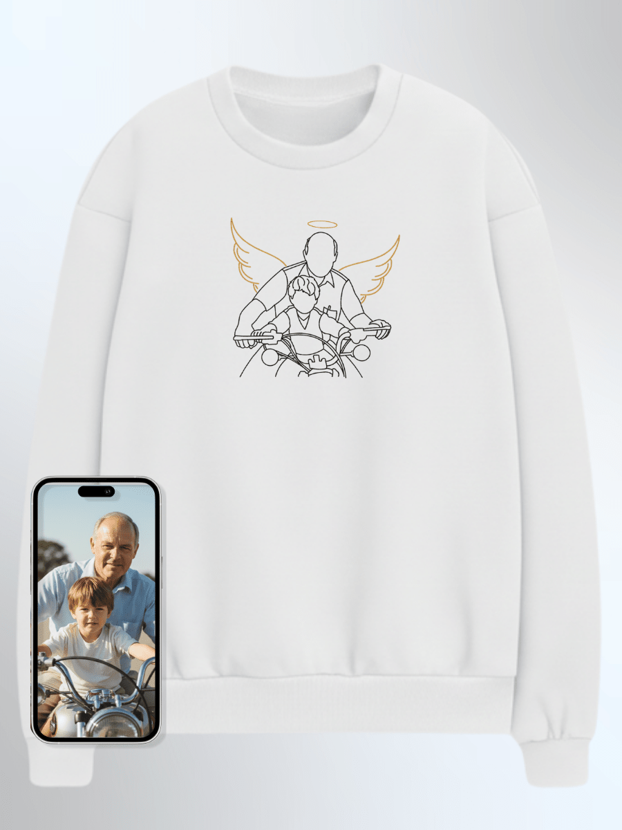 Memorial Custom Embroidered Photo Sweatshirt
