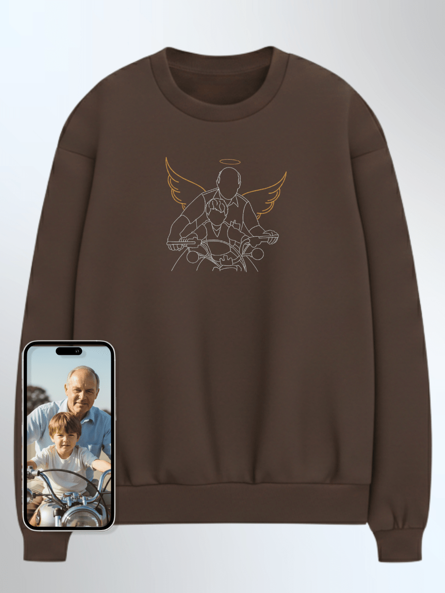 Memorial Custom Embroidered Photo Sweatshirt