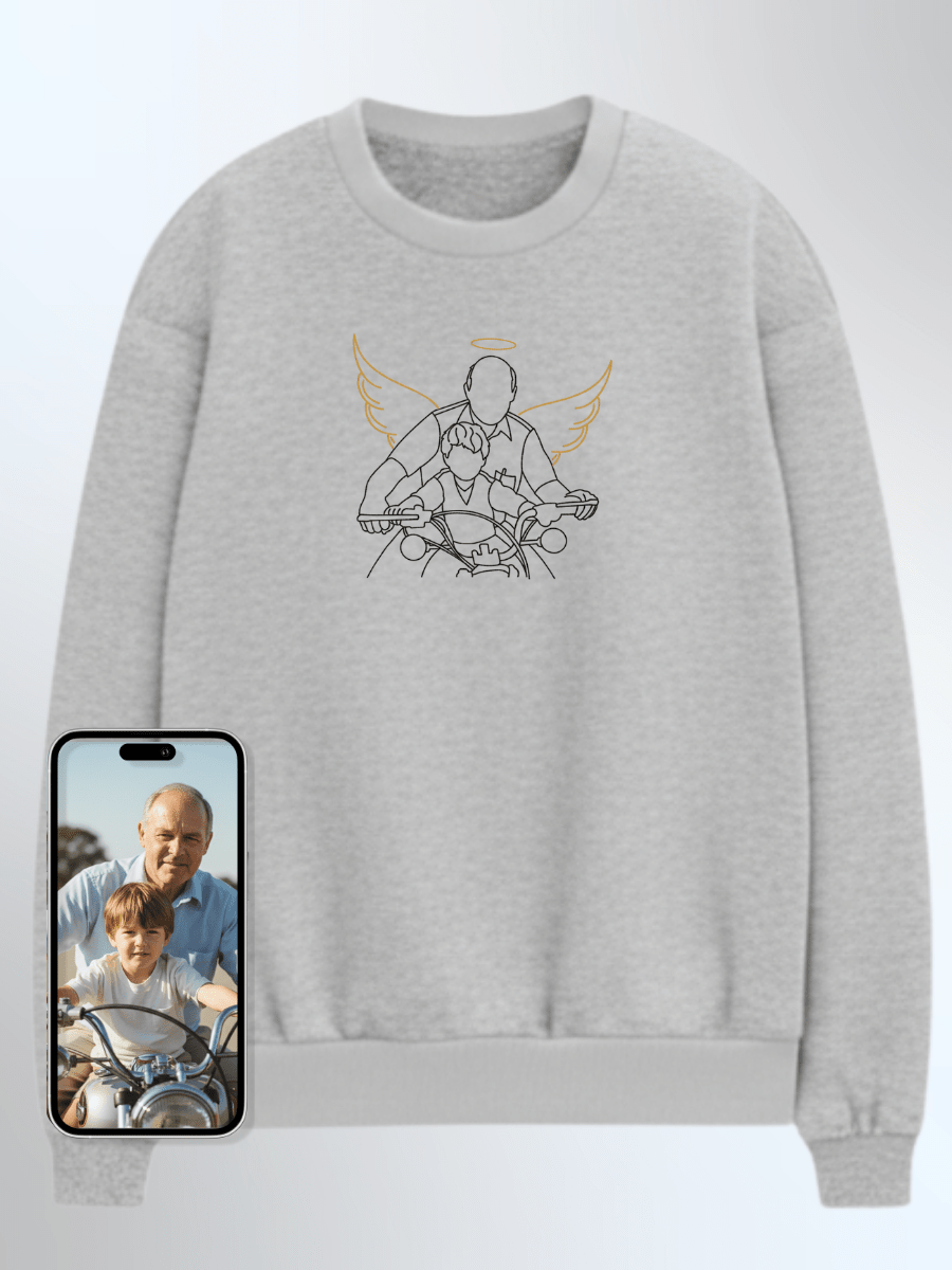 Memorial Custom Embroidered Photo Sweatshirt