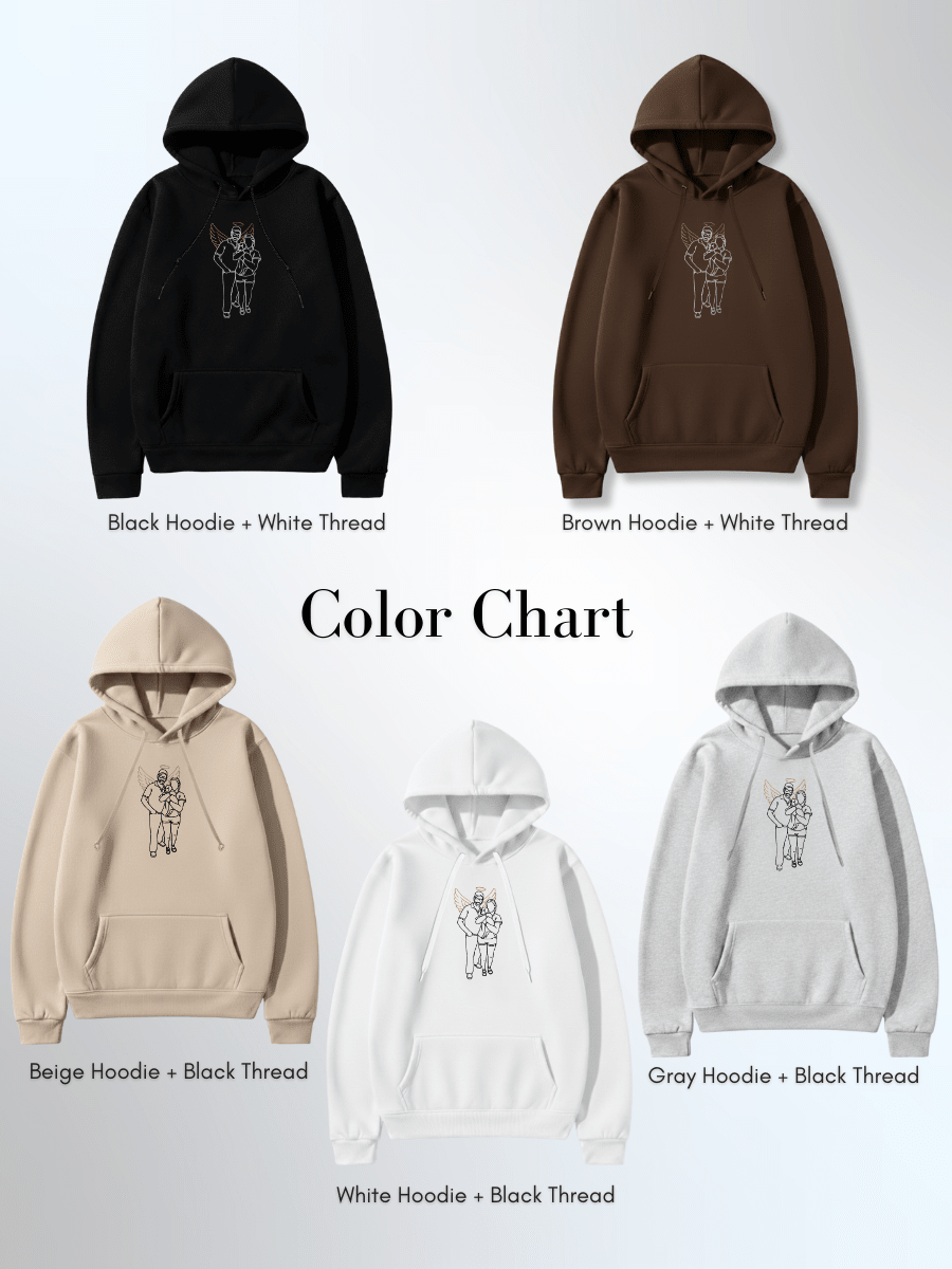 Memorial Custom Embroidered Photo Hoodie