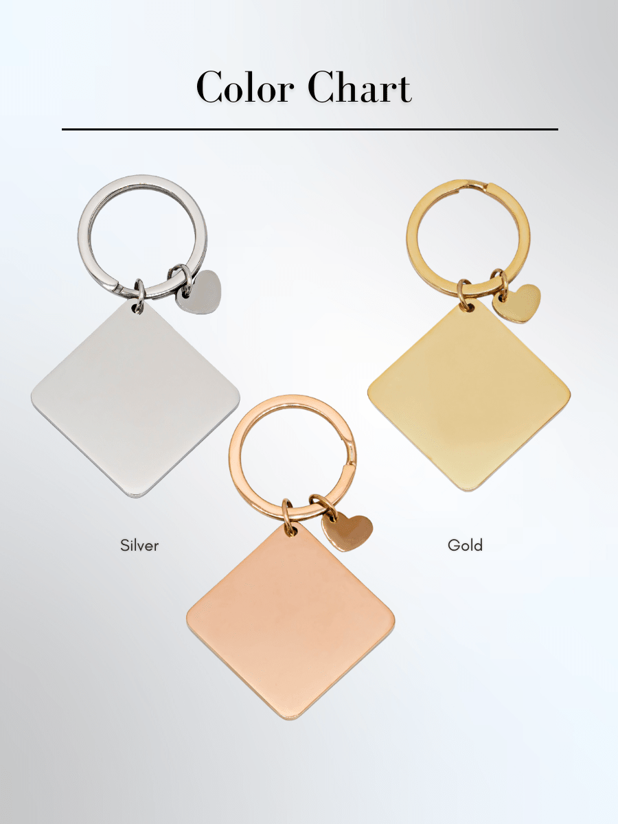 Dad Custom Engraved Photo Keychain