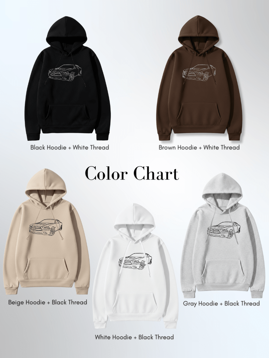Automobile Custom Embroidered Photo Hoodie