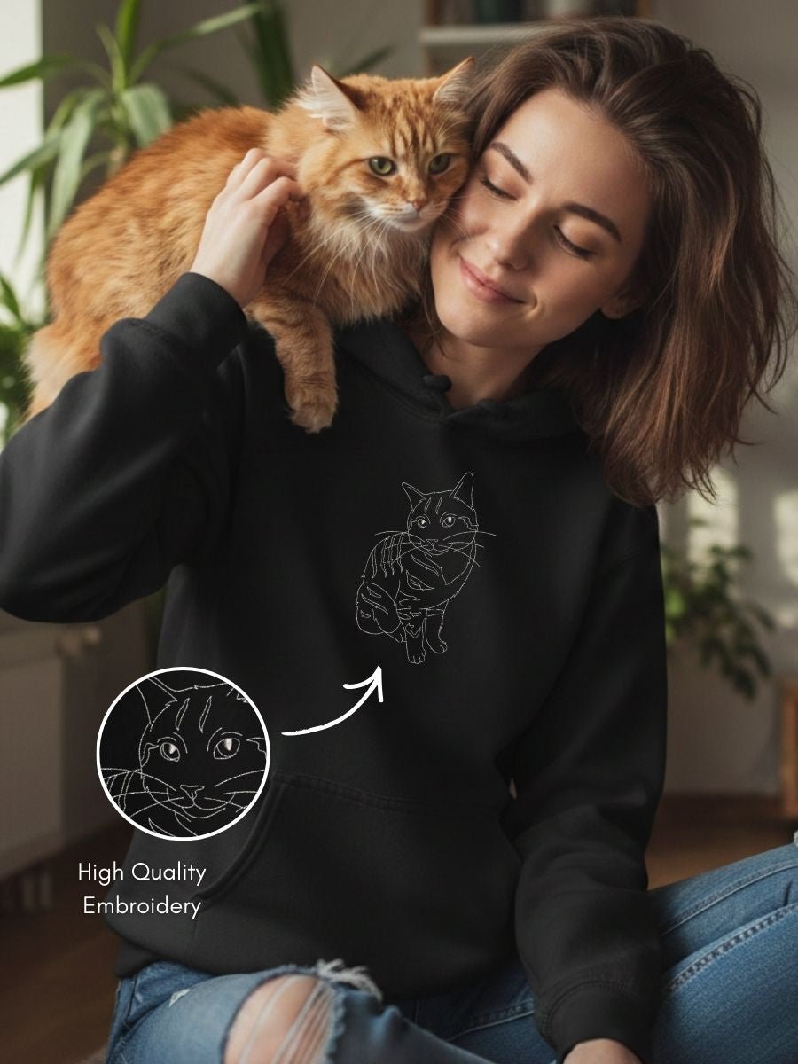 Pet Custom Embroidered Photo Hoodie