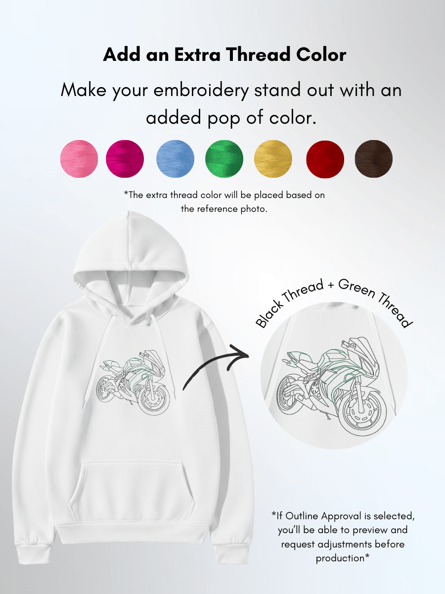 Automobile Custom Embroidered Photo Hoodie