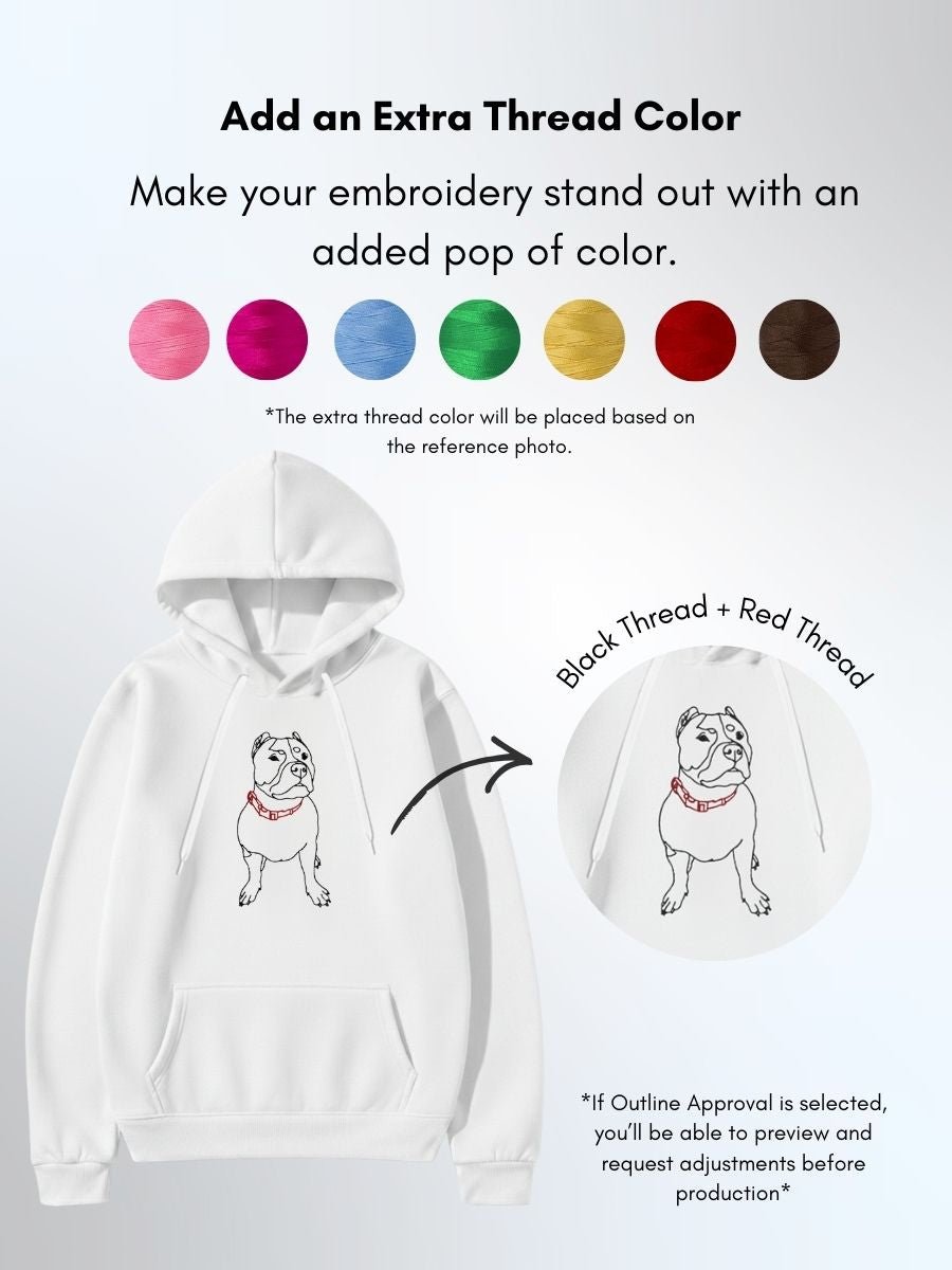 Pet Custom Embroidered Photo Hoodie
