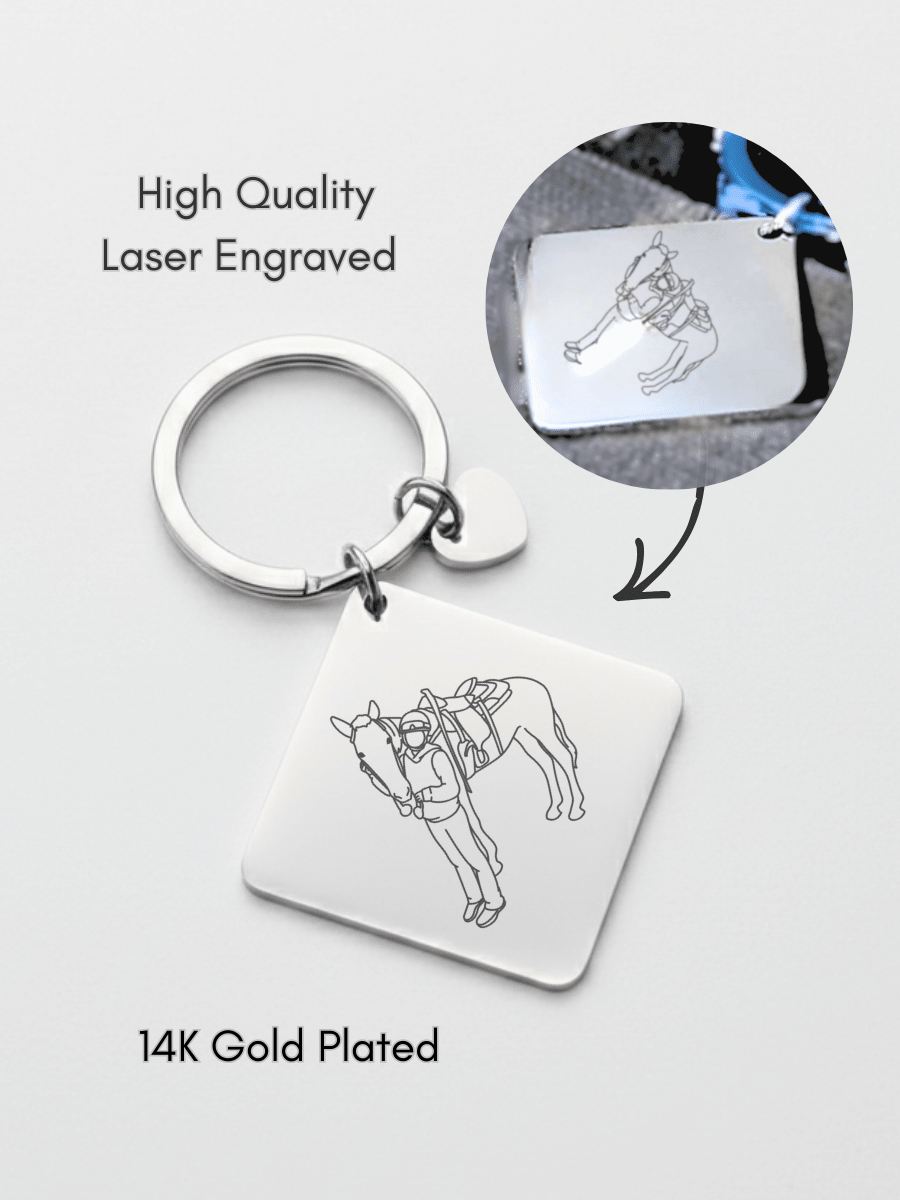 Pet Photo Engraved Keychain