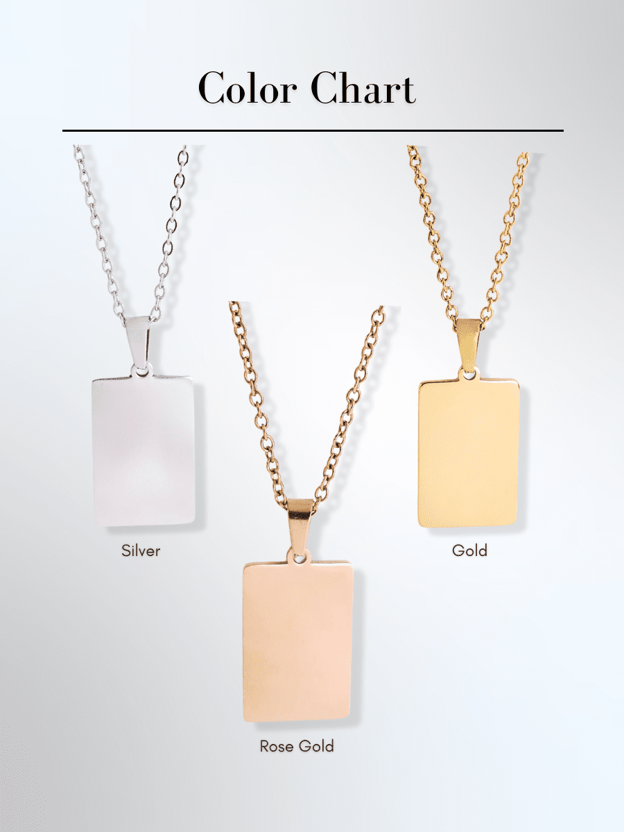 Spicy Custom Engraved Photo Tag Necklace
