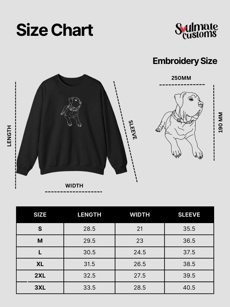 Pet Custom Embroidered Photo Sweatshirt