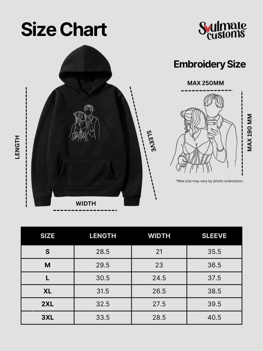 Soulmate Custom Embroidered Photo Hoodie