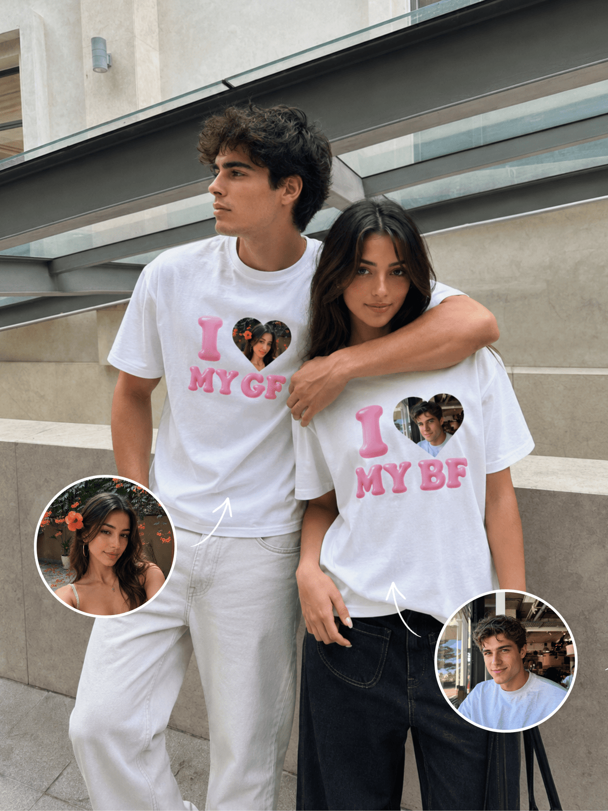 I Love My BF/GF Custom Photo Shirt