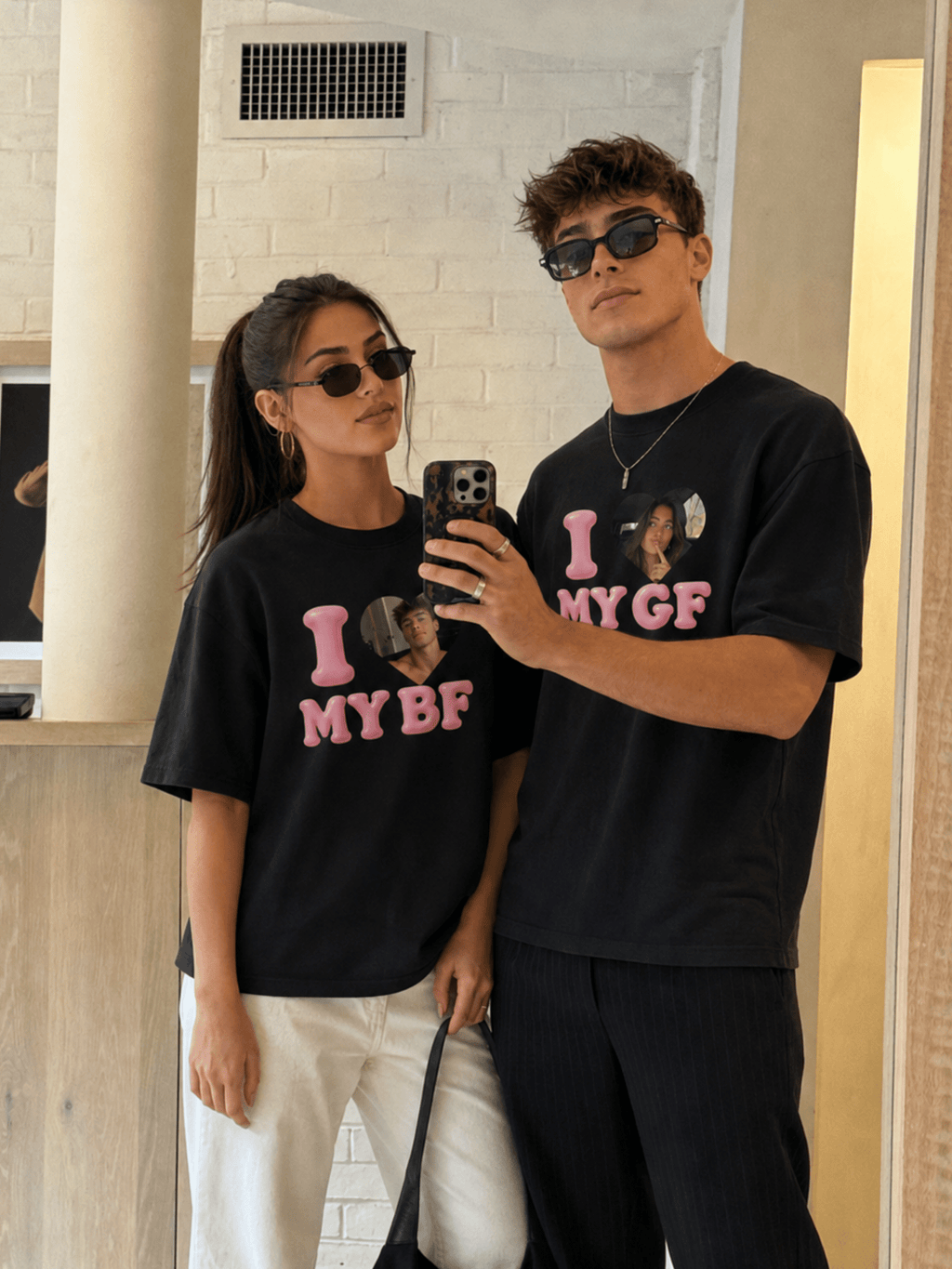 I Love My BF/GF Custom Photo Shirt