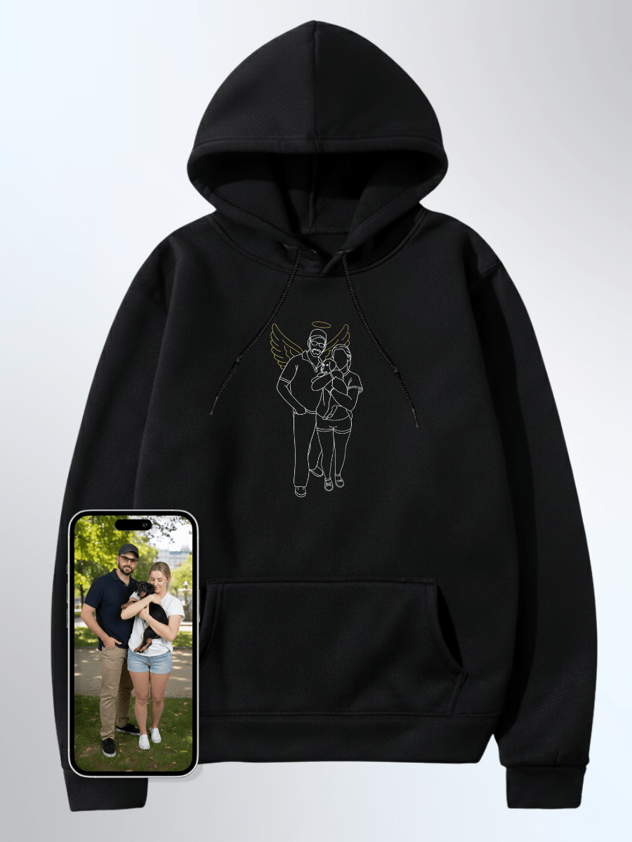Memorial Custom Embroidered Photo Hoodie