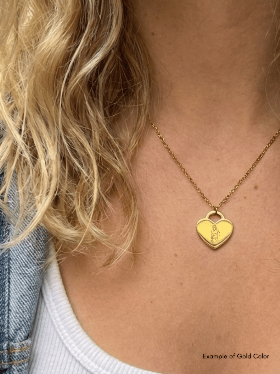 Spicy Custom Engraved Photo Heart Necklace