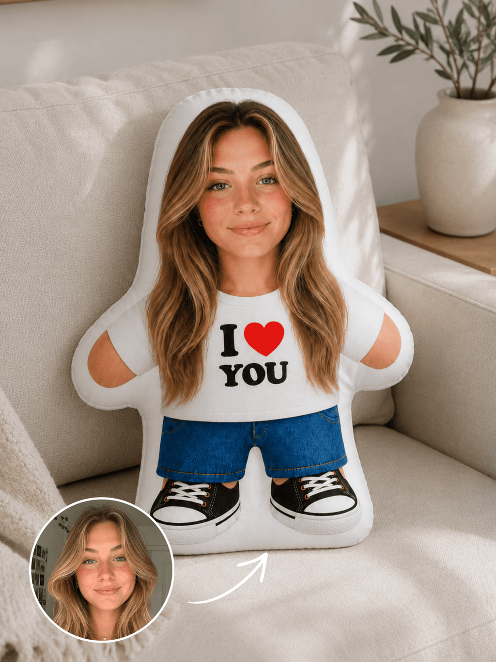 I Love You Photo Pillow